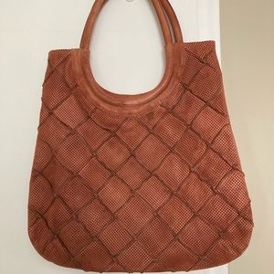 Cognac Leather Anthropologie Bag